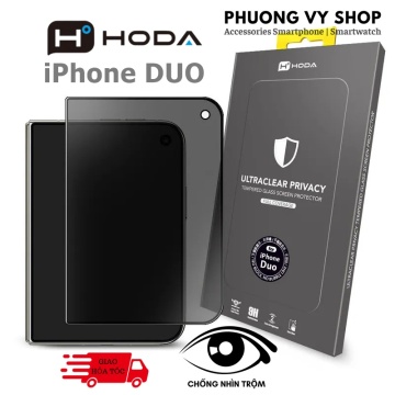 Dán cường lực iPhone DUO - Hoda Privacy Chống nhìn trộm